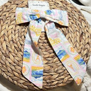 NEW Haute Hippie Clip Floral Fabric Hair Bow Paris